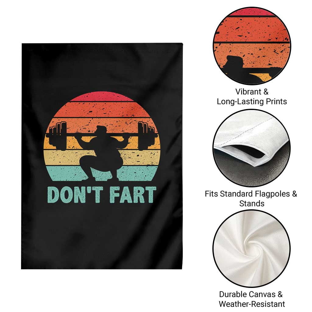 Dont Fart Fitness Gym Workout Weights Squat Humor Garden Flag TS11 Print Your Wear