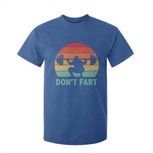 Dont Fart Fitness Gym Workout Weights Squat Humor T Shirt For Kid TS11 Royal Blue Print Your Wear