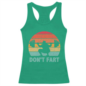 Dont Fart Fitness Gym Workout Weights Squat Humor Racerback Tank Top TS11 Irish Green Print Your Wear