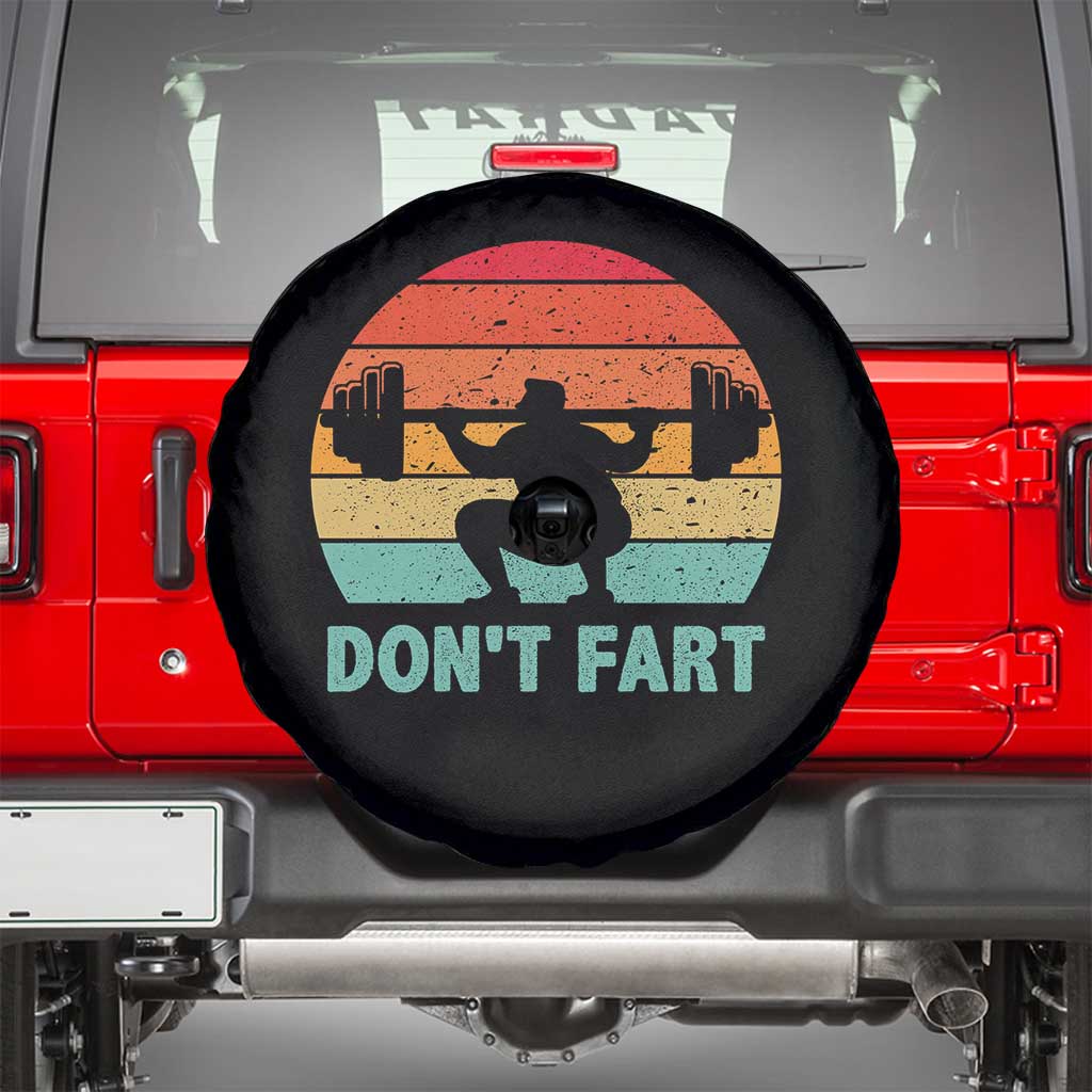 Dont Fart Fitness Gym Workout Weights Squat Humor Spare Tire Cover TS11 Black Print Your Wear