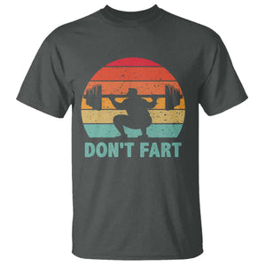 Dont Fart Fitness Gym Workout Weights Squat Humor T Shirt TS11 Dark Heather Print Your Wear