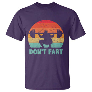 Dont Fart Fitness Gym Workout Weights Squat Humor T Shirt TS11 Purple Print Your Wear