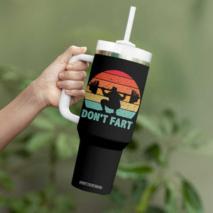 Dont Fart Fitness Gym Workout Weights Squat Humor Tumbler With Handle TS11 Print Your Wear