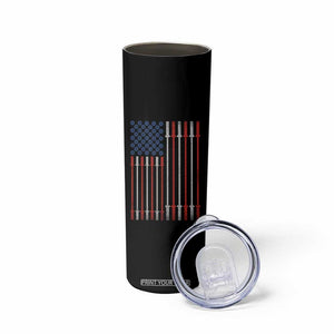 Fitness Gym Barbell Powerlifting Patriotic American Flag Skinny Tumbler TS11 Print Your Wear