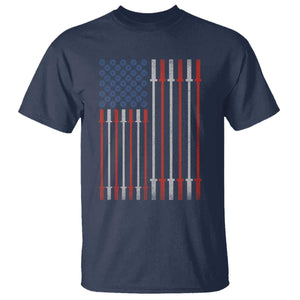 Fitness Gym Barbell Powerlifting Patriotic American Flag T Shirt TS11 Navy Print Your Wear