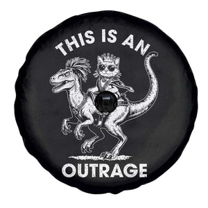 Dungeon Cat This Is An Outrage Spare Tire Cover Funny Princess Cat Riding Dinosaur TS11 Print Your Wear