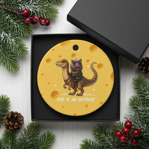 Dungeon Cat This Is An Outrage Ceramic Ornament Funny Princess Kitten Dinosaur TS11 1pc Yellow Cheese Print Your Wear