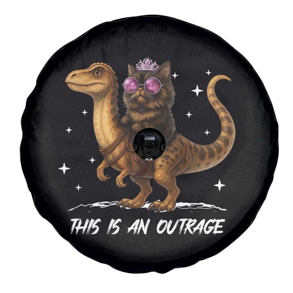 Dungeon Cat This Is An Outrage Spare Tire Cover Funny Princess Kitten Dinosaur TS11 Print Your Wear