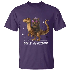 Dungeon Cat This Is An Outrage T Shirt Funny Princess Kitten Dinosaur TS11 Purple Print Your Wear
