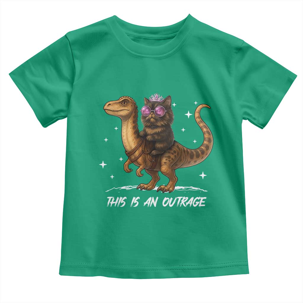 Dungeon Cat This Is An Outrage Toddler T Shirt Funny Princess Kitten Dinosaur TS11 Irish Green Print Your Wear
