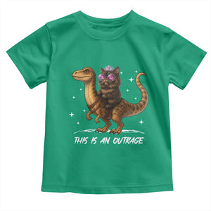 Dungeon Cat This Is An Outrage Toddler T Shirt Funny Princess Kitten Dinosaur TS11 Irish Green Print Your Wear