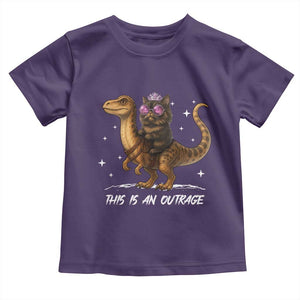 Dungeon Cat This Is An Outrage Toddler T Shirt Funny Princess Kitten Dinosaur TS11 Purple Print Your Wear
