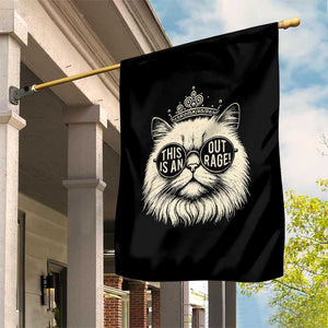 Dungeon Cat This Is An Outrage Garden Flag Funny Princess Kitten TS11 Print Your Wear