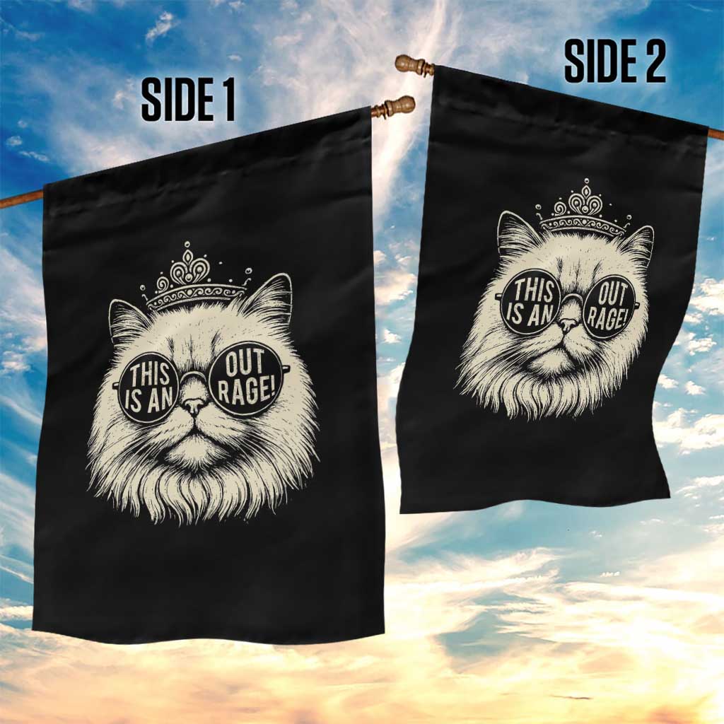 Dungeon Cat This Is An Outrage Garden Flag Funny Princess Kitten TS11 Print Your Wear