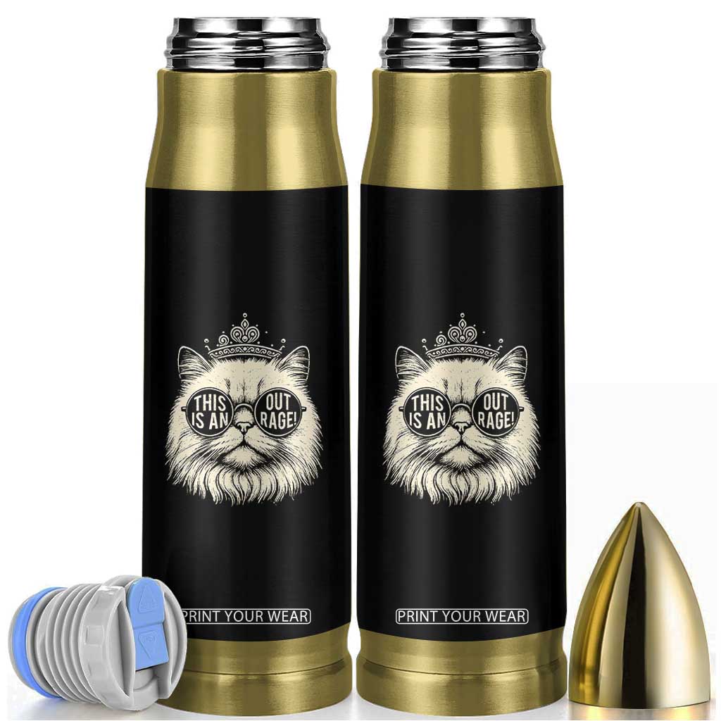 Dungeon Cat This Is An Outrage Bullet Tumbler Funny Princess Kitten TS11 Black Print Your Wear