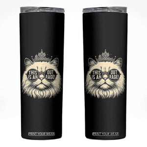Dungeon Cat This Is An Outrage Skinny Tumbler Funny Princess Kitten TS11 Black Print Your Wear