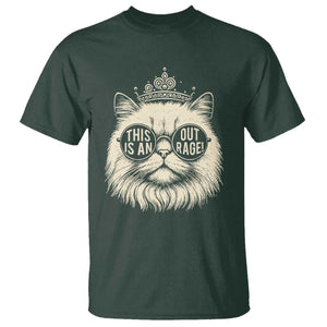 Dungeon Cat This Is An Outrage T Shirt Funny Princess Kitten TS11 Dark Forest Green Print Your Wear