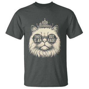 Dungeon Cat This Is An Outrage T Shirt Funny Princess Kitten TS11 Dark Heather Print Your Wear