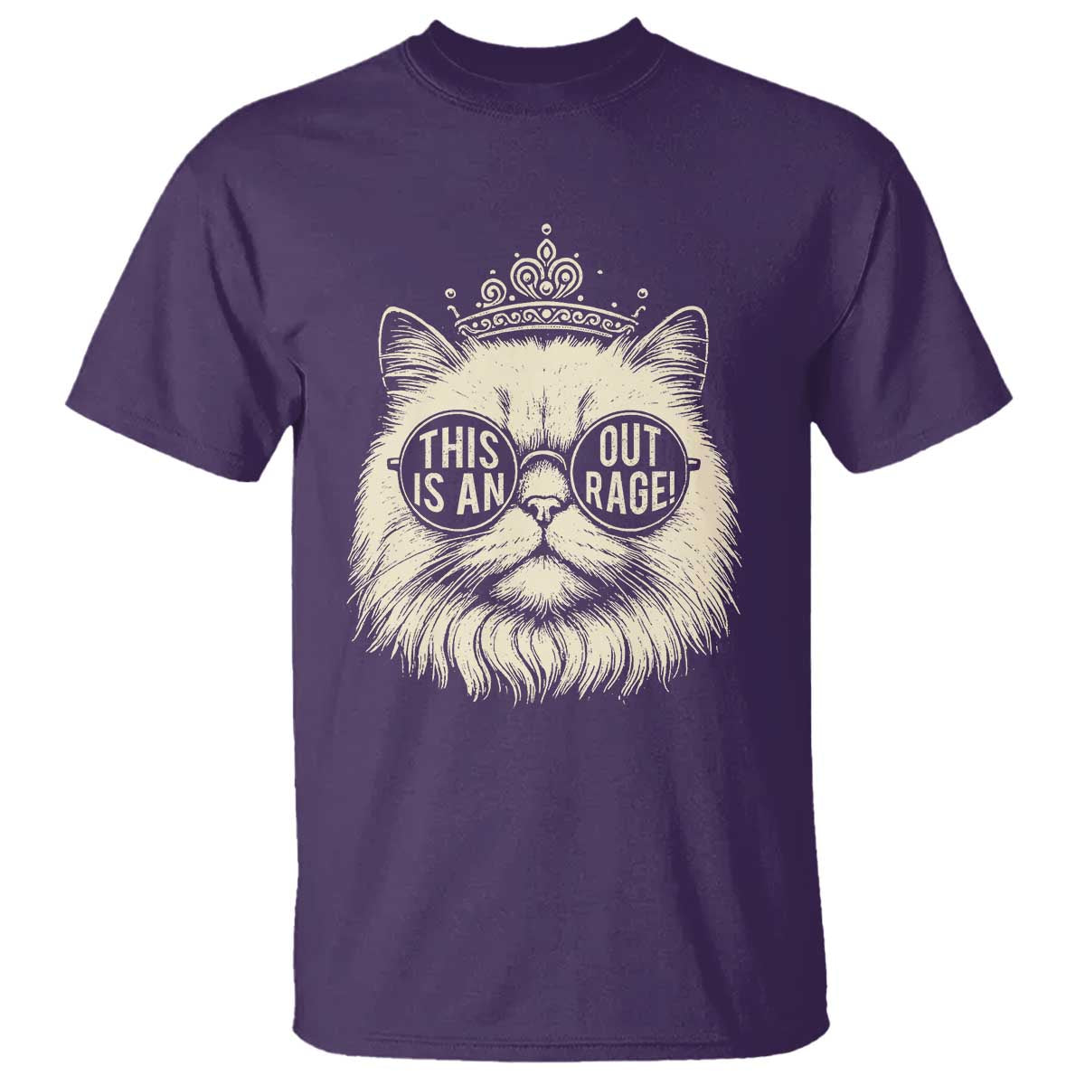 Dungeon Cat This Is An Outrage T Shirt Funny Princess Kitten TS11 Purple Print Your Wear