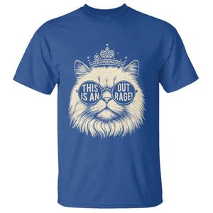 Dungeon Cat This Is An Outrage T Shirt Funny Princess Kitten TS11 Royal Blue Print Your Wear