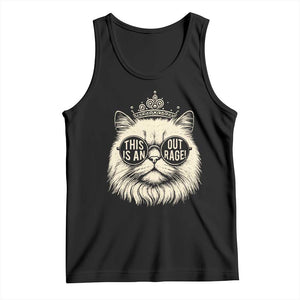 Dungeon Cat This Is An Outrage Tank Top Funny Princess Kitten TS11 Black Print Your Wear