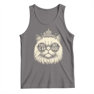 Dungeon Cat This Is An Outrage Tank Top Funny Princess Kitten TS11 Deep Heather Print Your Wear