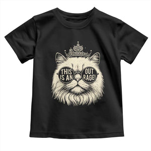 Dungeon Cat This Is An Outrage Toddler T Shirt Funny Princess Kitten TS11 Black Print Your Wear