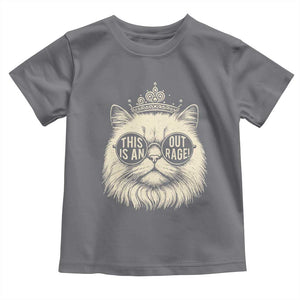 Dungeon Cat This Is An Outrage Toddler T Shirt Funny Princess Kitten TS11 Charcoal Print Your Wear