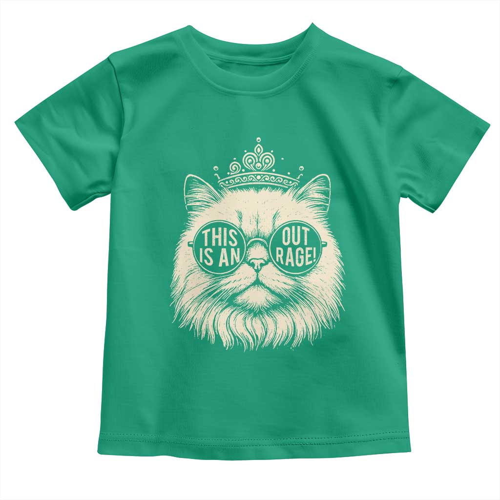 Dungeon Cat This Is An Outrage Toddler T Shirt Funny Princess Kitten TS11 Irish Green Print Your Wear