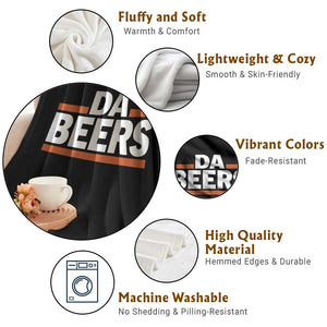 Funny Chicago Beer Lover Throw Blanket Beer Day Drinking Party TS11 Print Your Wear