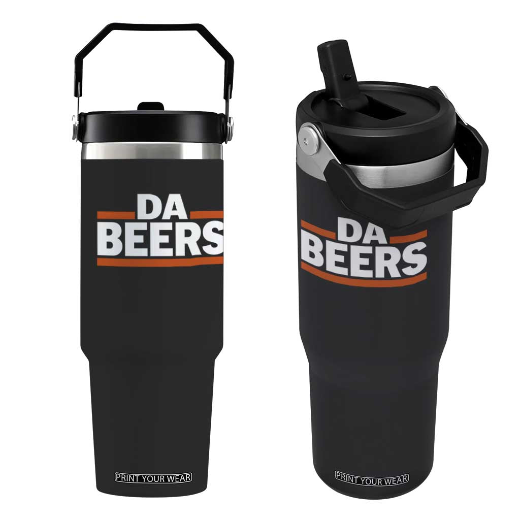 Funny Chicago Beer Lover Flip Straw Tumbler Beer Day Drinking Party TS11 One Size: 30 oz Black Print Your Wear