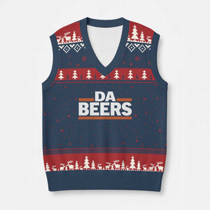 Funny Chicago Beer Lover V-Neck Knit Sweater Vest Beer Day Drinking Party TS11 Navy Red Print Your Wear