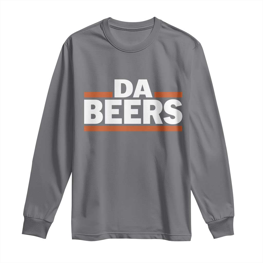 Funny Chicago Beer Lover Long Sleeve Shirt Beer Day Drinking Party TS11 Charcoal Print Your Wear