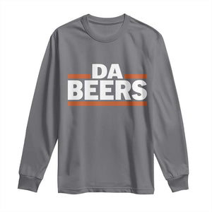 Funny Chicago Beer Lover Long Sleeve Shirt Beer Day Drinking Party TS11 Charcoal Print Your Wear