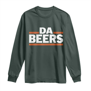 Funny Chicago Beer Lover Long Sleeve Shirt Beer Day Drinking Party TS11 Dark Forest Green Print Your Wear