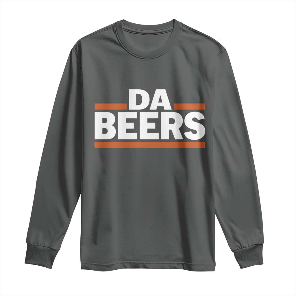 Funny Chicago Beer Lover Long Sleeve Shirt Beer Day Drinking Party TS11 Dark Heather Print Your Wear