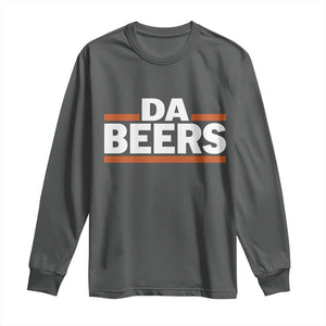 Funny Chicago Beer Lover Long Sleeve Shirt Beer Day Drinking Party TS11 Dark Heather Print Your Wear
