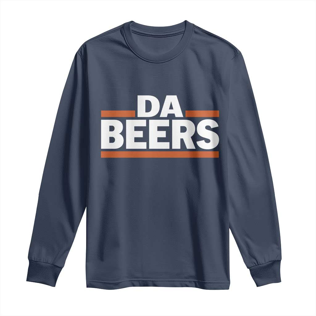 Funny Chicago Beer Lover Long Sleeve Shirt Beer Day Drinking Party TS11 Navy Print Your Wear