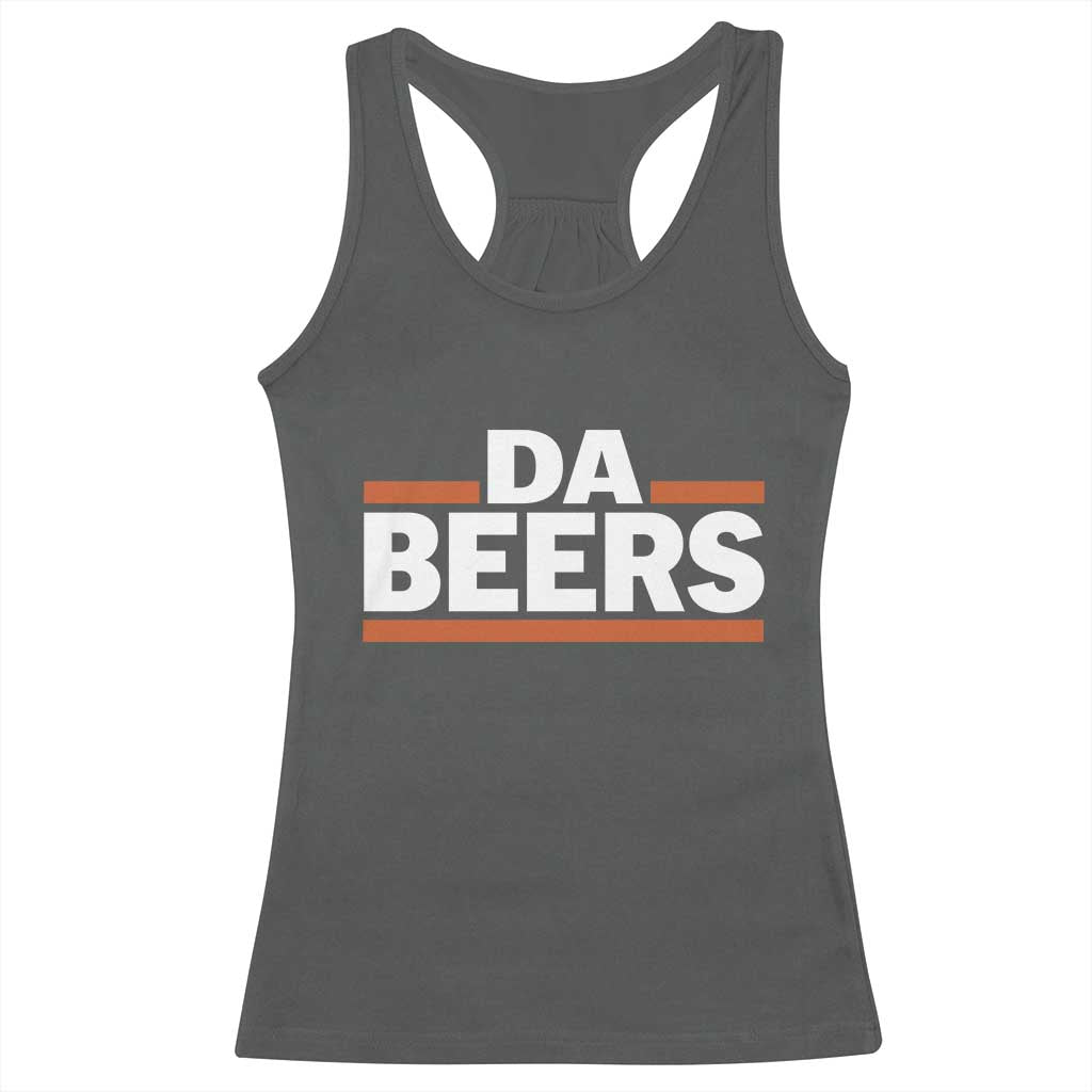 Funny Chicago Beer Lover Racerback Tank Top Beer Day Drinking Party TS11 Dark Heather Print Your Wear
