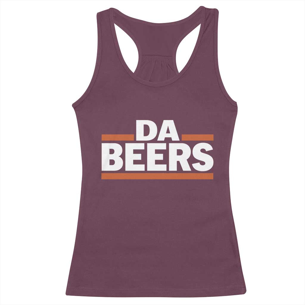 Funny Chicago Beer Lover Racerback Tank Top Beer Day Drinking Party TS11 Maroon Print Your Wear