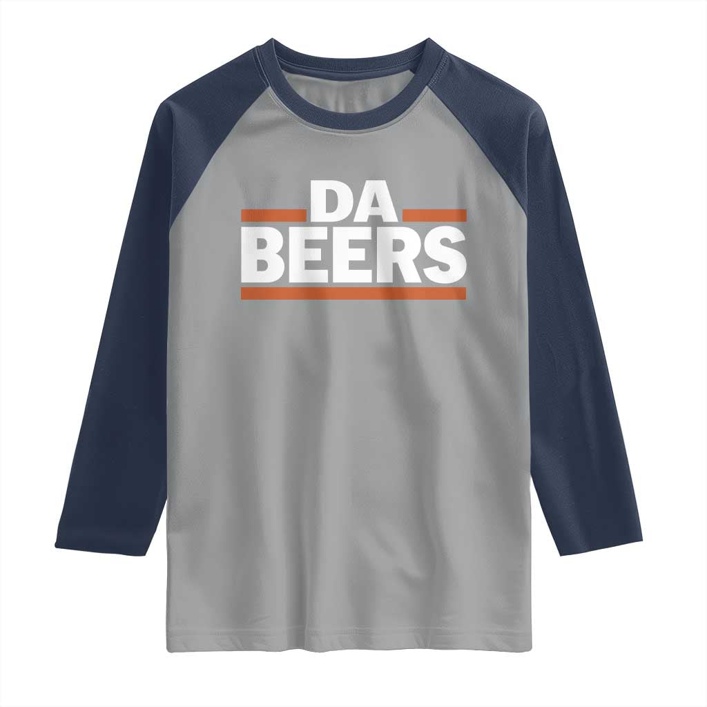 Funny Chicago Beer Lover Raglan Shirt Beer Day Drinking Party TS11 Sport Gray Navy Print Your Wear