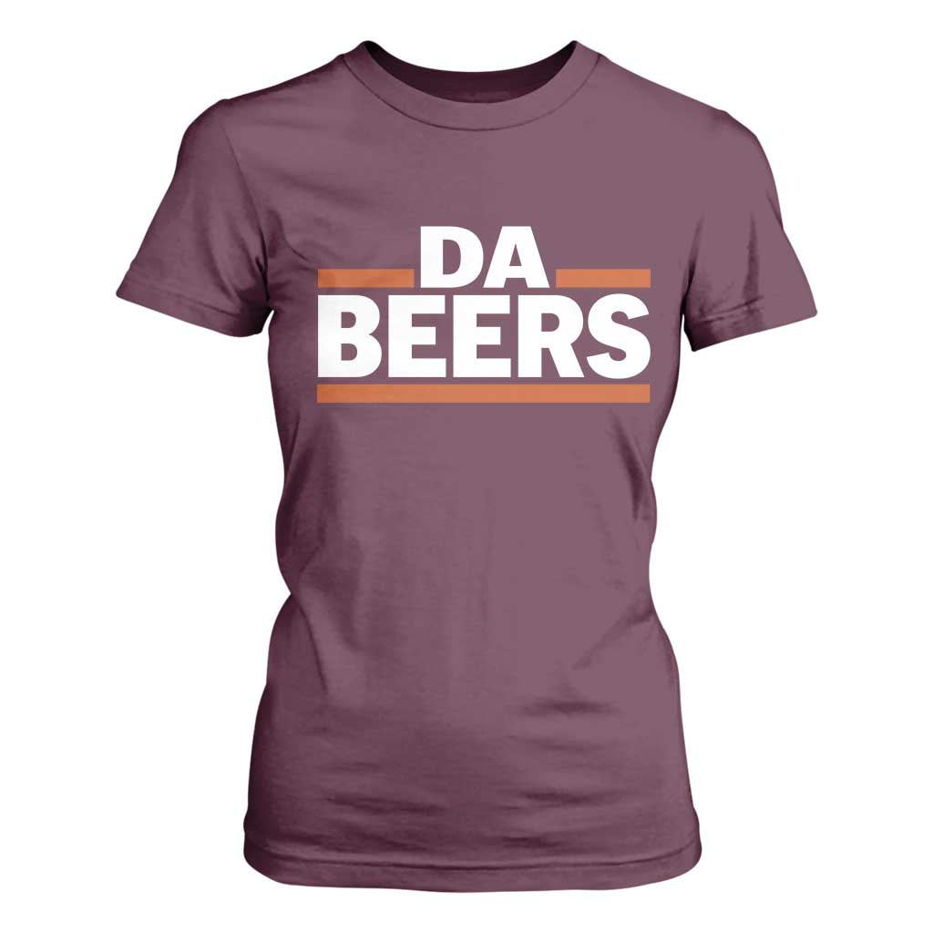 Funny Chicago Beer Lover T Shirt For Women Beer Day Drinking Party TS11 Maroon Print Your Wear