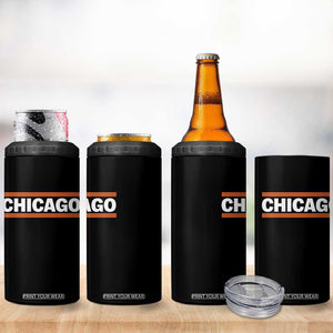 Chicago 4 in 1 Can Cooler Tumbler Classic Retro City Illinois IL Lake Michigan Midwest Pride TS11 Print Your Wear