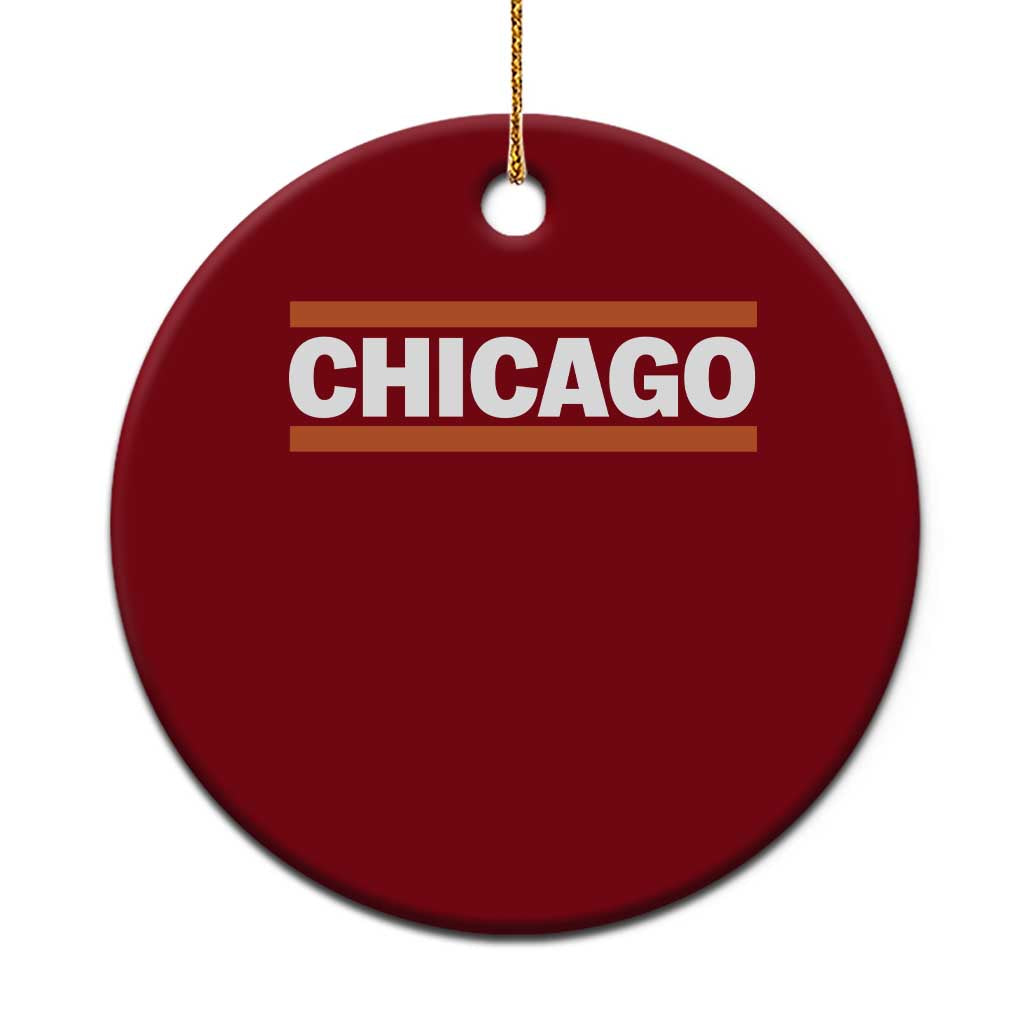 Chicago Ceramic Ornament Classic Retro City Illinois IL Lake Michigan Midwest Pride TS11 1pc Red Print Your Wear