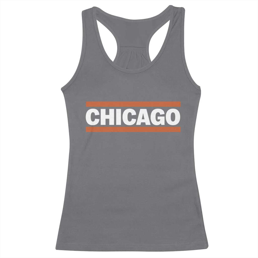 Chicago Racerback Tank Top Classic Retro City Illinois IL Lake Michigan Midwest Pride TS11 Charcoal Print Your Wear