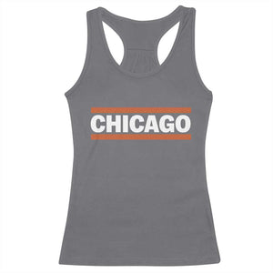 Chicago Racerback Tank Top Classic Retro City Illinois IL Lake Michigan Midwest Pride TS11 Charcoal Print Your Wear
