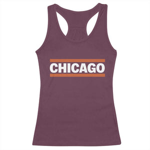 Chicago Racerback Tank Top Classic Retro City Illinois IL Lake Michigan Midwest Pride TS11 Maroon Print Your Wear