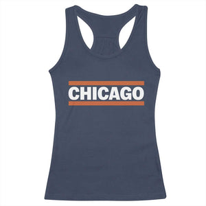 Chicago Racerback Tank Top Classic Retro City Illinois IL Lake Michigan Midwest Pride TS11 Navy Print Your Wear