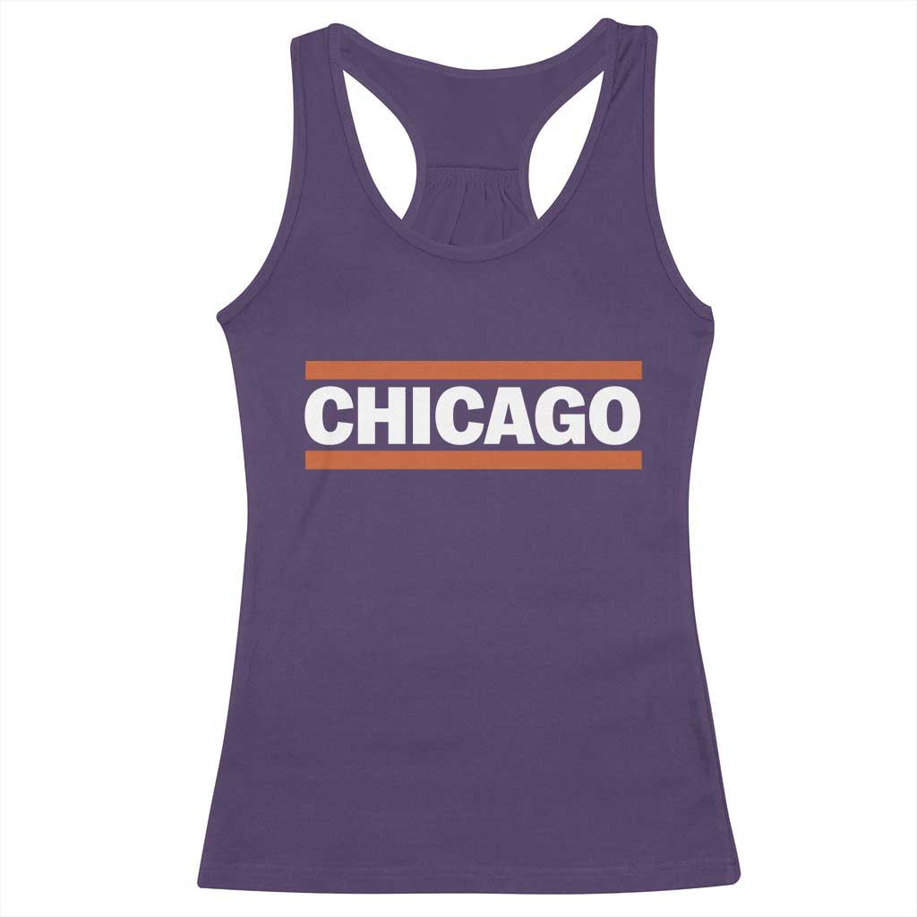 Chicago Racerback Tank Top Classic Retro City Illinois IL Lake Michigan Midwest Pride TS11 Purple Print Your Wear