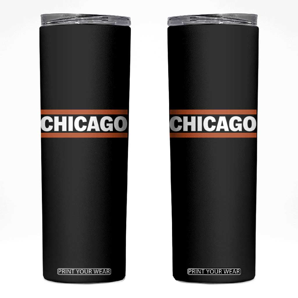 Chicago Skinny Tumbler Classic Retro City Illinois IL Lake Michigan Midwest Pride TS11 Black Print Your Wear